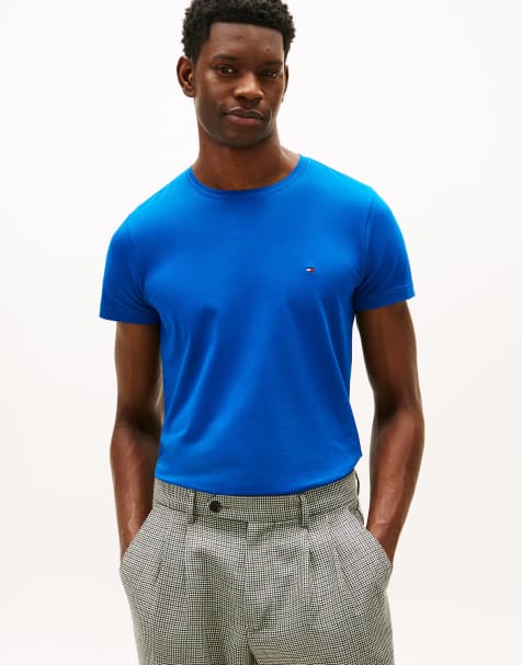 Tommy Hilfiger Slim jersey crew neck t-shirt in royal blue - view 1
