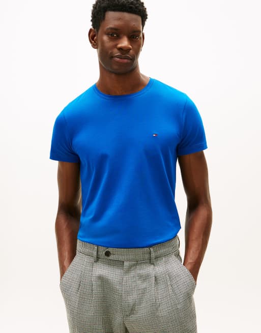 Tommy Hilfiger Slim jersey crew neck t-shirt in royal blue