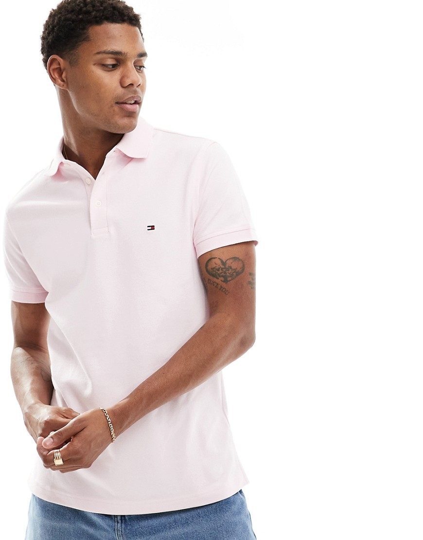 Tommy Hilfiger Slim Polo in Pink Brown