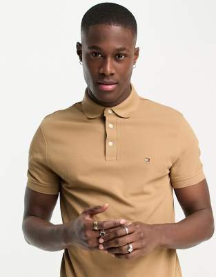 Tommy Hilfiger Slim Polo Shirt In Brown