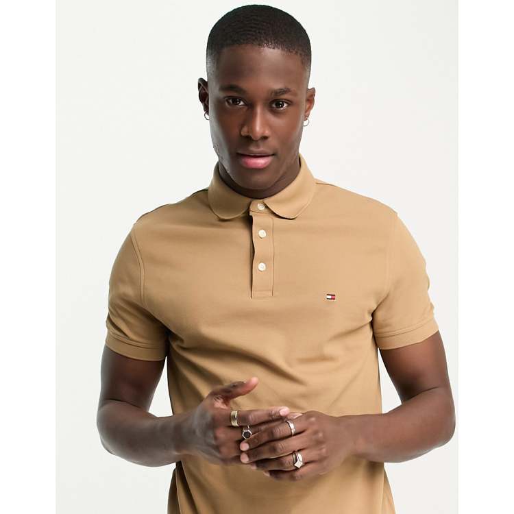 Tommy Hilfiger polo shirt in brown | ASOS