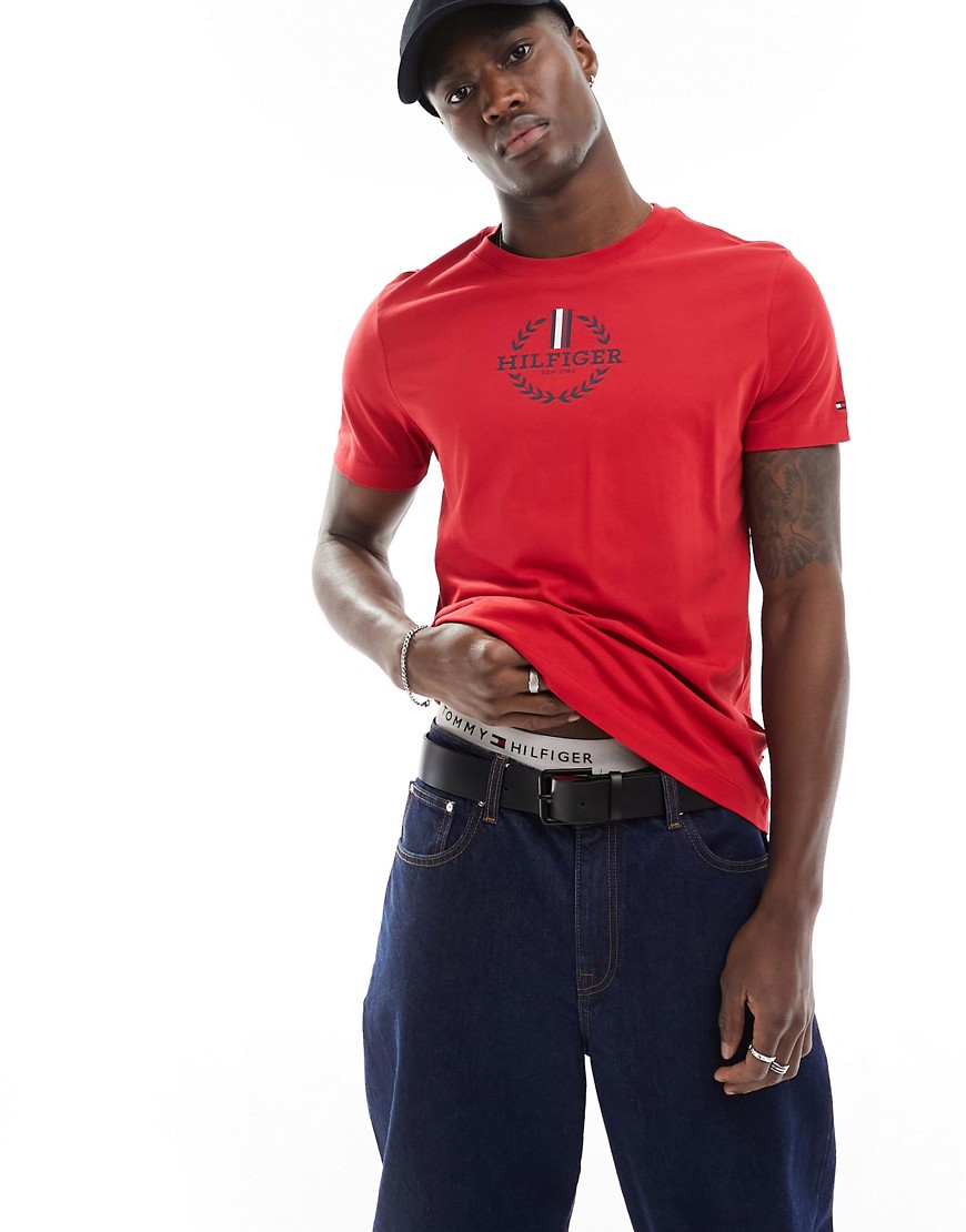 Tommy Hilfiger Slim T-Shirt in Dark Red