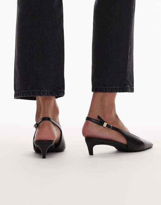 Tommy Hilfiger - Slingback-hakken met gespdetail in zwart, 3 van 4