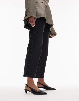 Tommy Hilfiger Slingback Heels With Buckle Detailing In Black