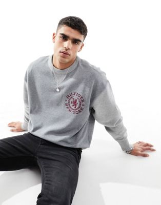 Tommy Hilfiger small crest crewneck in grey - ASOS Price Checker