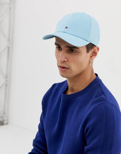 makeup vrede paraply Tommy Hilfiger small icon flag logo baseball cap in light blue | ASOS