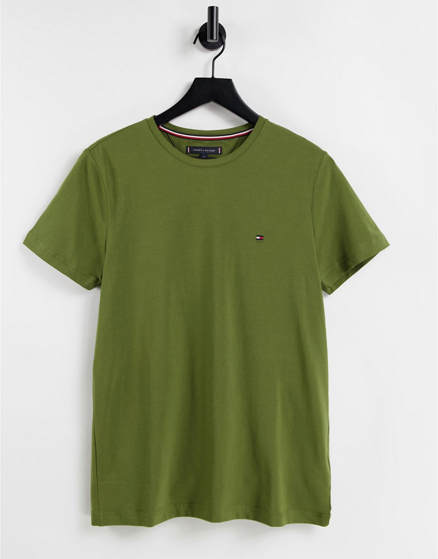 Tommy Hilfiger small icon slim fit t-shirt in dark green