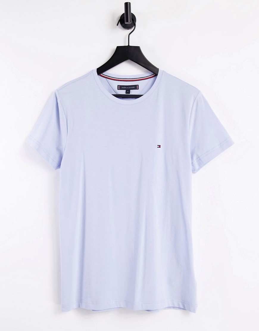 Tommy Hilfiger small icon slim fit T-shirt in light blue-Blues