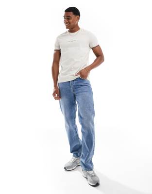 Tommy Hilfiger Man T-shirt Cream Size L Cotton In White
