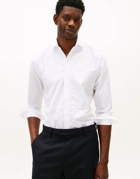 Tommy Hilfiger Smart casual regular fit tuxedo shirt in white - view 1