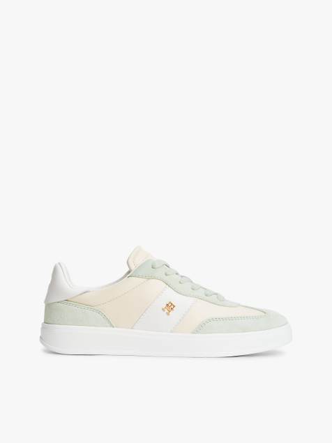Tommy Hilfiger – Sneaker in Grau-Bunt mit Strukturmix und TH-Monogramm - view 1