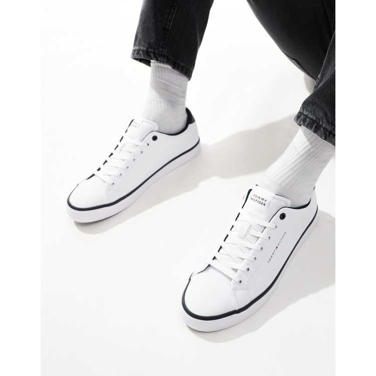 Tommy Hilfiger Sneaker in WeiB aus vulkanisiertem Leder ASOS