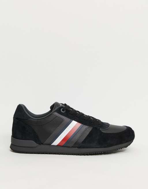 Tommy Hilfiger Sneakers Da Running Iconiche Nere Con Bandiera Laterale A Righe Gabinetecivil Al