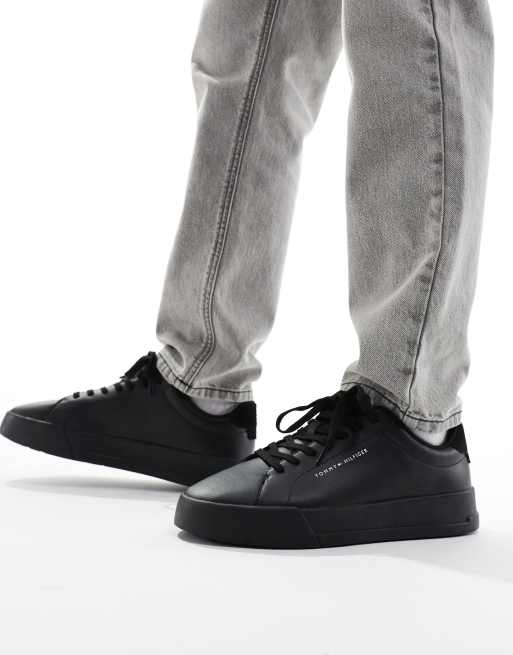 Tommy Hilfiger - Sneakers in pelle semplici triplo nero
