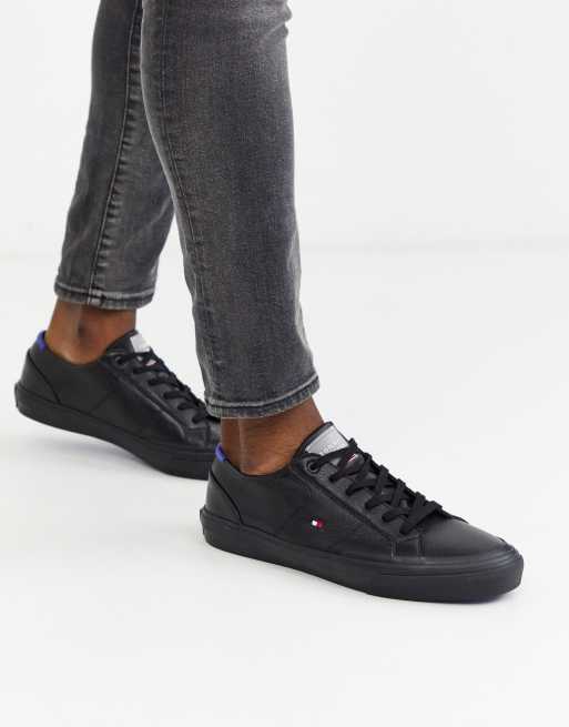 Tommy Hilfiger Sneakers met vlagprint in zwart