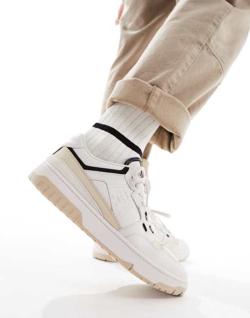 Tommy Hilfiger - Sneakers stile basket in pelle color crema