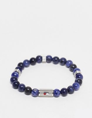 Tommy Hilfiger sodalite stone beaded bracelet in blue 2790436 - ASOS Price Checker