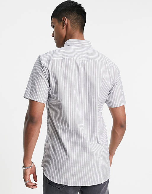 Tommy stripe navy soft in shirt short Hilfiger sleeve ASOS |