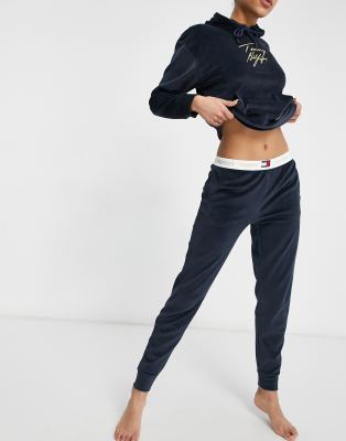 tommy hilfiger velvet joggers