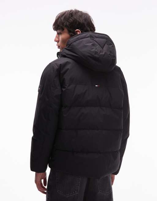 Tommy Hilfiger - Sort foret utiltity-frakke med hætte, 3 af 5