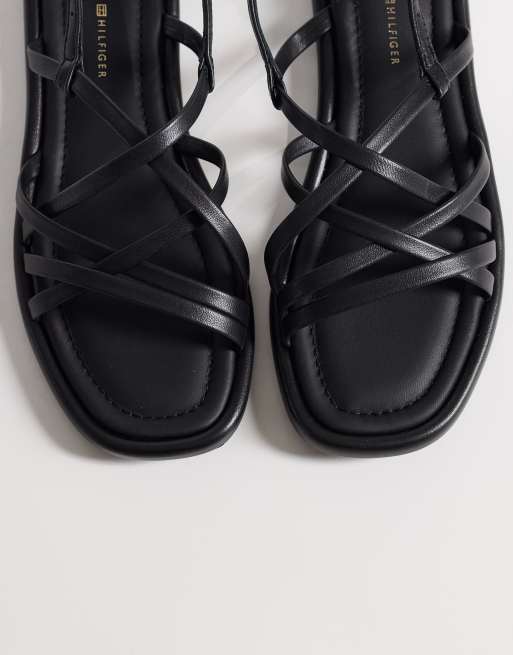 Tommy Hilfiger - Sorte sandaler med smalle remme, 2 af 4