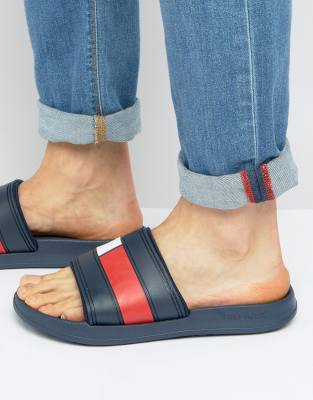 tommy hilfiger splash sliders in navy