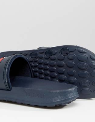 navy tommy hilfiger sliders