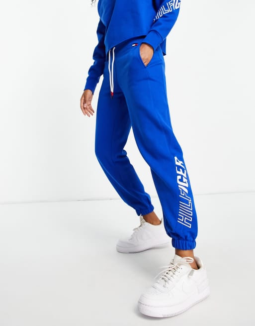 Tommy Hilfiger Sport boyfriend logo sweatpants in blue part of a set