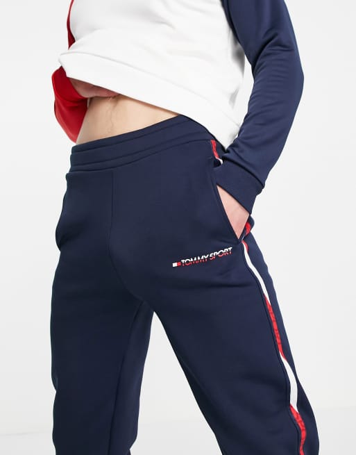 Tommy Hilfiger Sport - Fleece trainingsbroek in grijs, 3 van 4