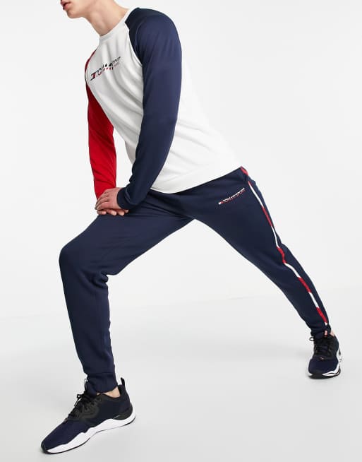 Tommy Hilfiger Sport - Fleece trainingsbroek in grijs, 4 van 4