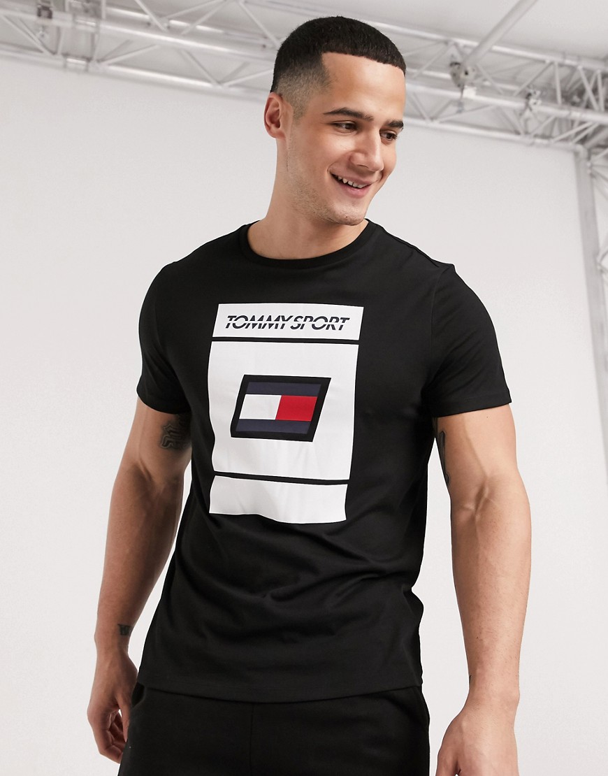 Tommy Hilfiger Sport graphic t-shirt-Black
