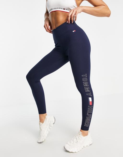 Tommy Hilfiger Sport Womens Printed Workout Athletic Leggings 