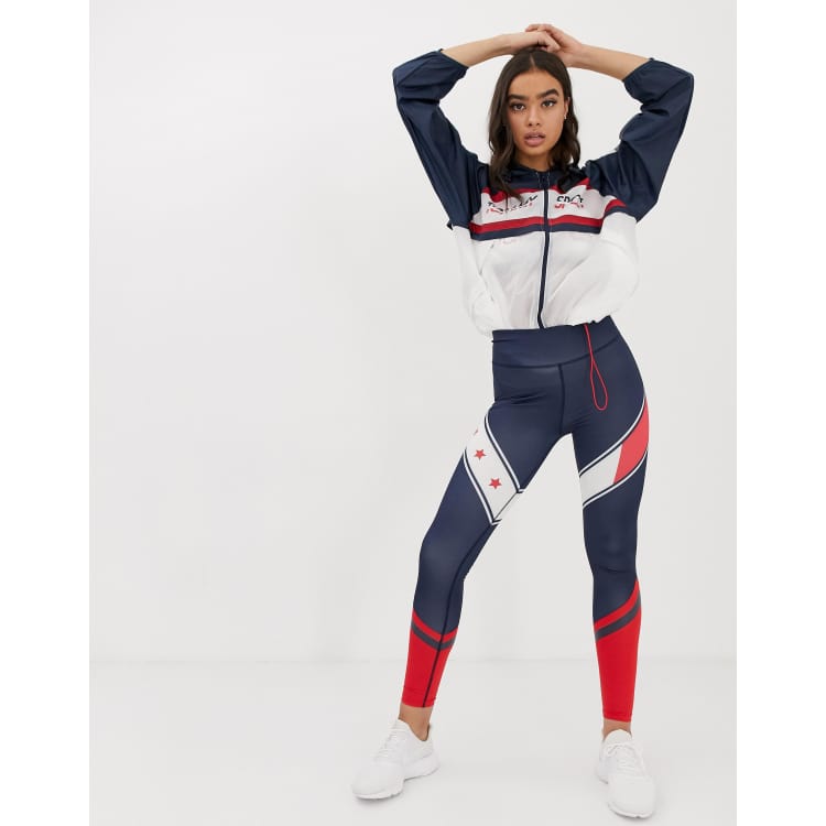 Tommy Hilfiger Color Block Bralette & Legging Two-Piece