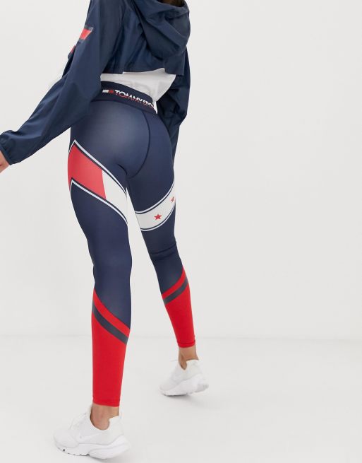 Tommy Hilfiger Women's Performance High Rise Flag Blocked Legging, Navy,  Large : : Clothing, Shoes & Accessories