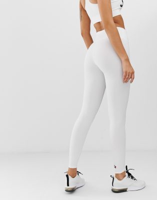 white sport leggings