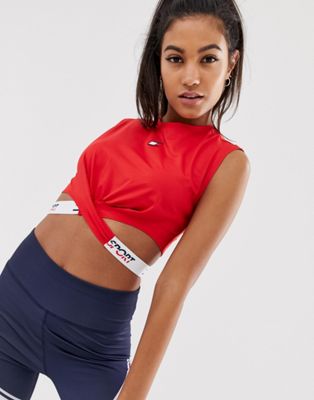 tommy hilfiger shorts and crop top