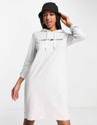 Tommy Hilfiger Sport logo hoodie dress in white