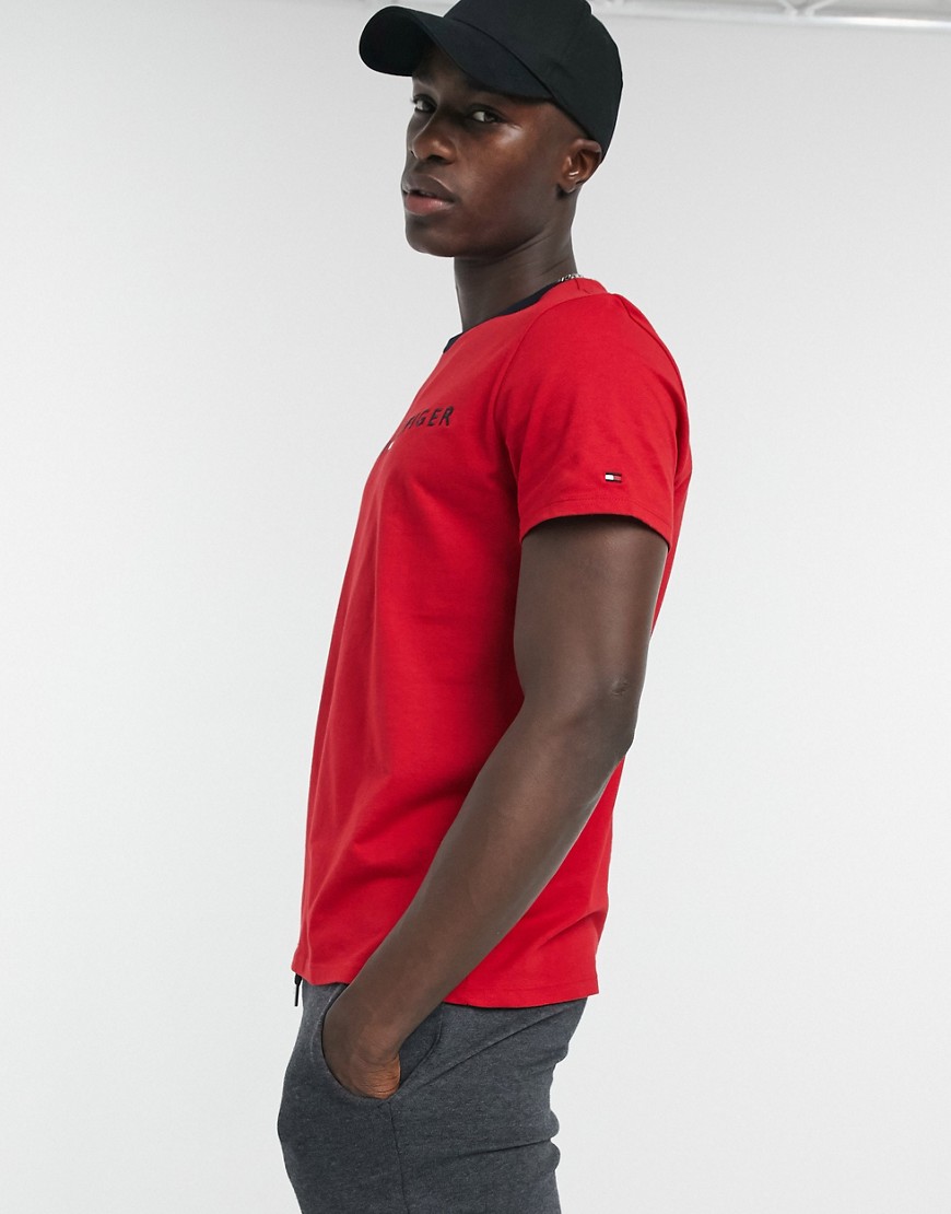 Tommy Hilfiger sport logo t-shirt-Red