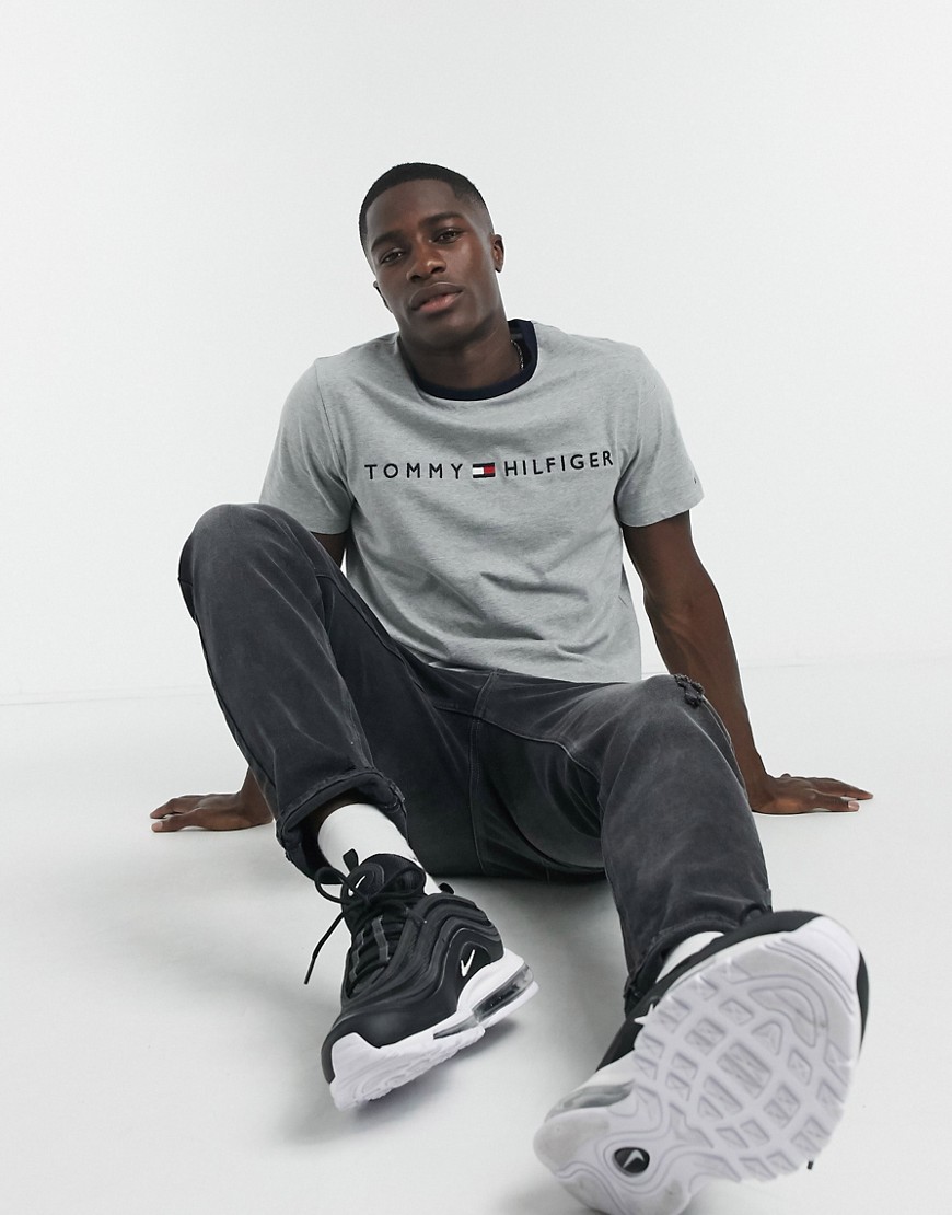 Tommy Hilfiger sport logo t-shirt-Grey