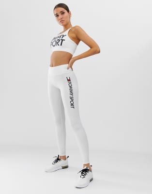 tommy hilfiger white sports bra