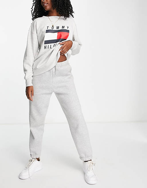 Tommy Hilfiger Sport oversized boyfriend logo sweatshirt in gray | ASOS
