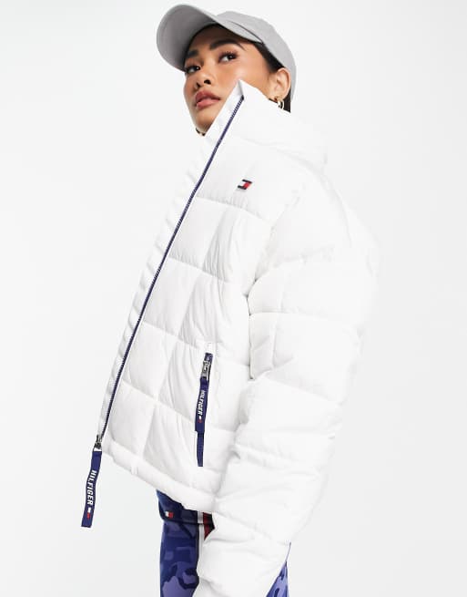 Tommy Hilfiger Men's New York Sketch Monogram Puffer Jacket - White - M