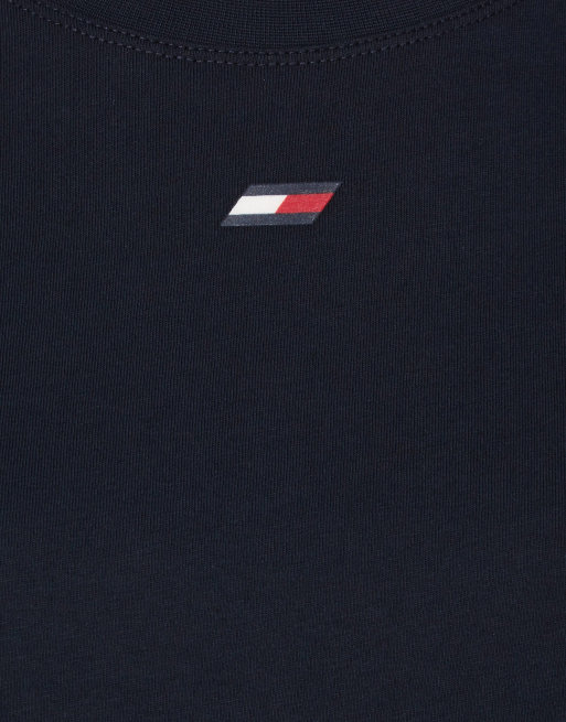 Tommy Hilfiger Sport relaxed logo hem tee in navy, 2 of 4