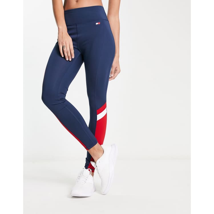 Tommy Hilfiger Sport stripe leggings in navy -set