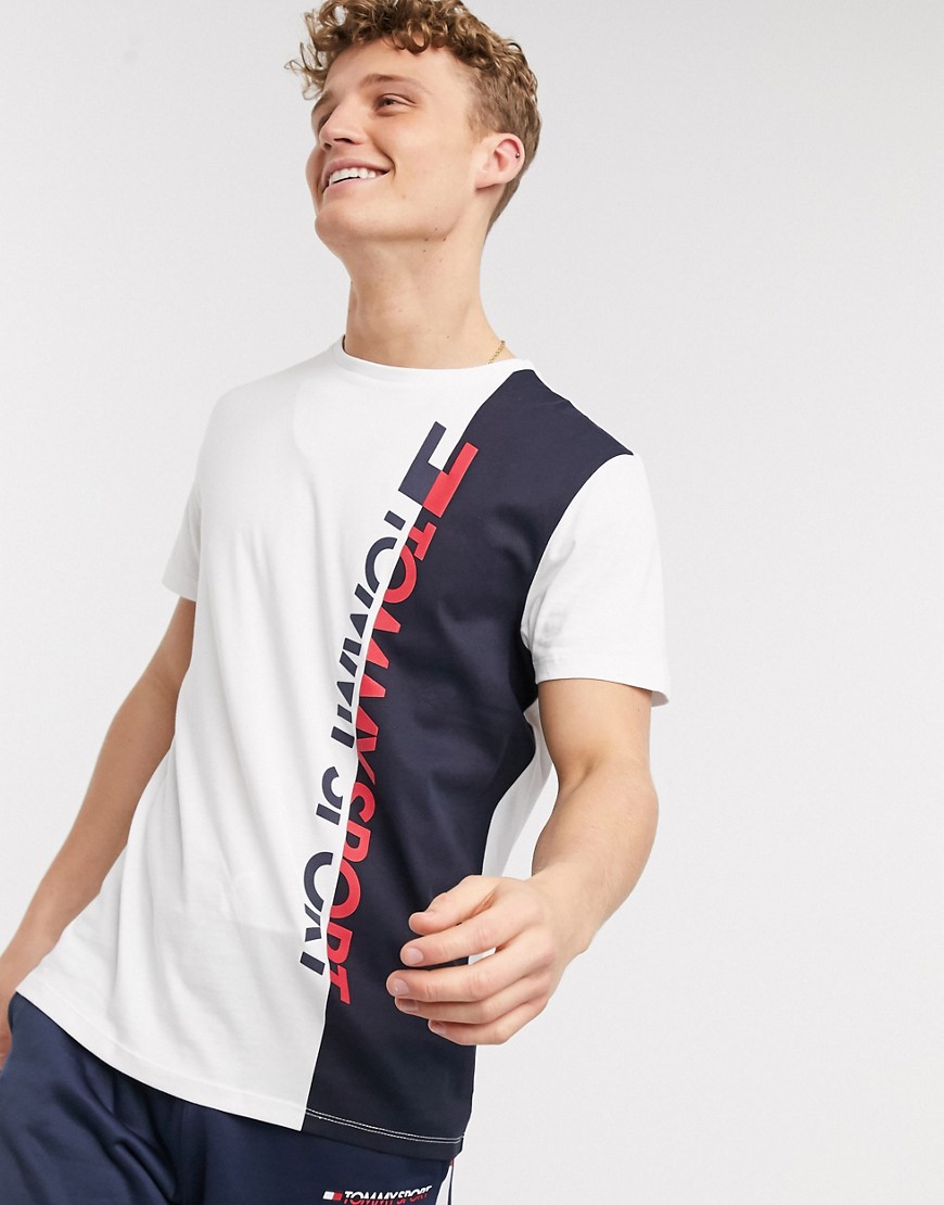 Tommy Hilfiger Sport - T-shirt con logo grafico-Bianco