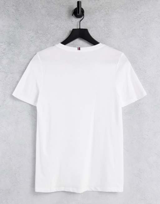 Tommy Hilfiger Sport – T-Shirt in Weiß mit Logo, 3 von 4