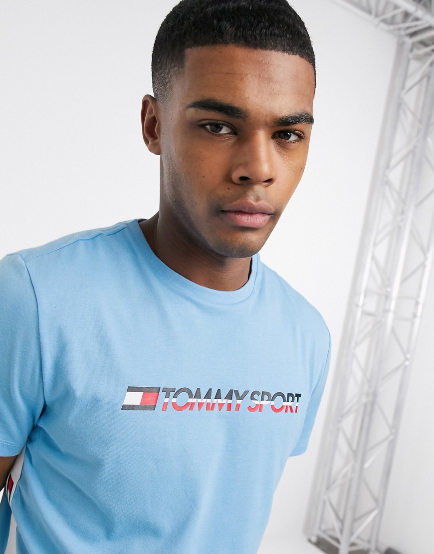 Tommy Hilfiger Sport - T-shirt nastrata-Blu