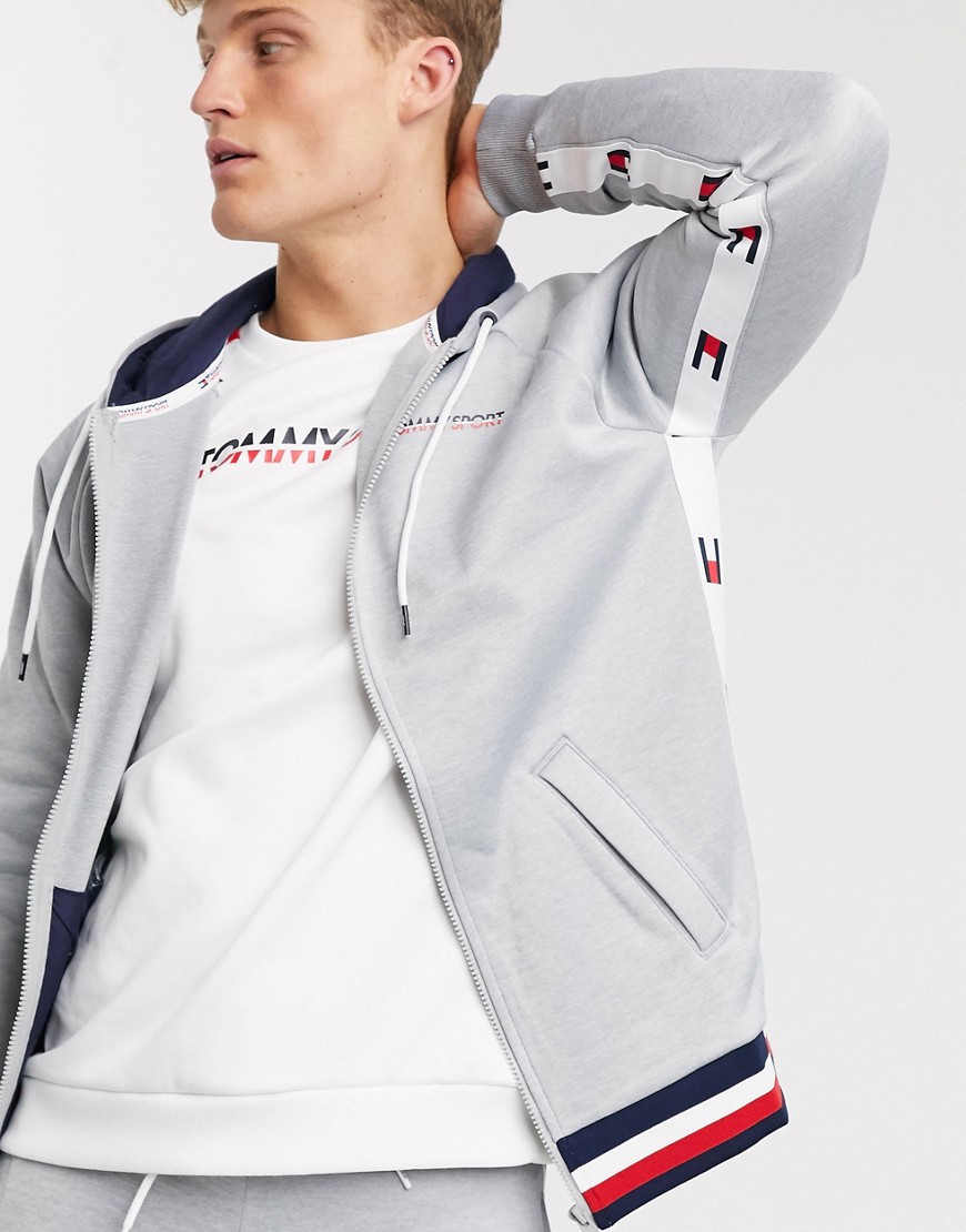Tommy Hilfiger Sport taped hoody-Grey