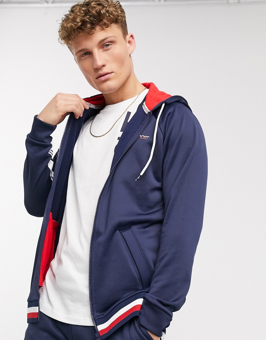Tommy Hilfiger Sport taped hoody-Navy