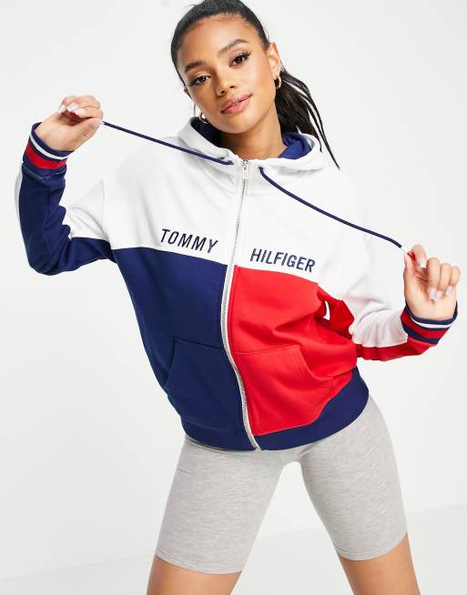 Tommy Hilfiger Sport zip through hoodie in multi